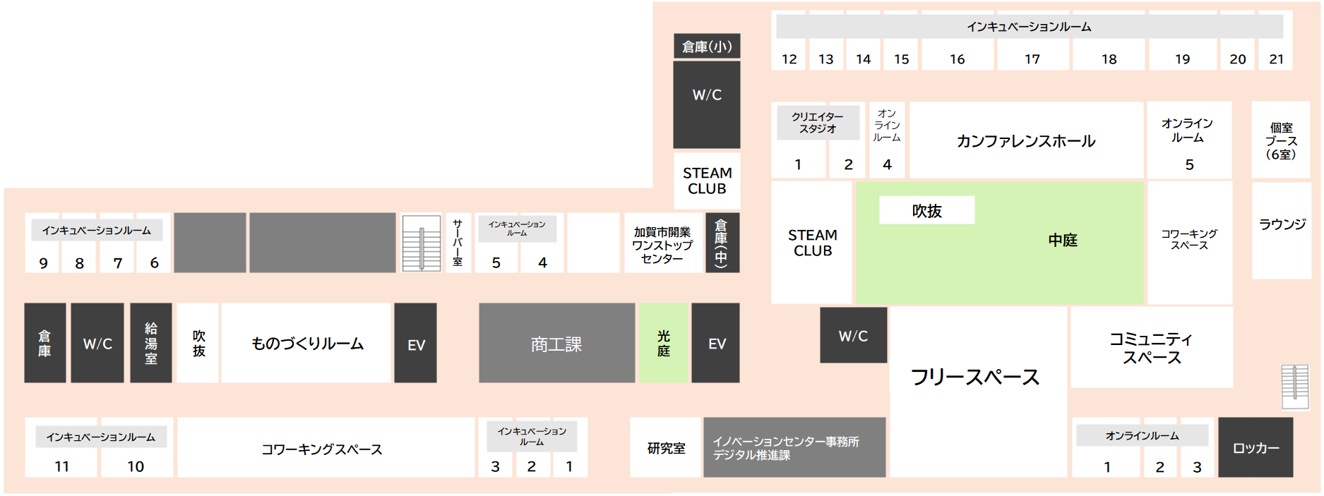 イノベーションセンターフロアマップ
