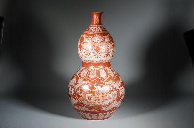 調羹図瓢形大瓶 宮本屋窯 個人蔵