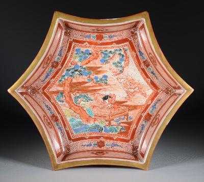 南柯之夢図六陵形鉢