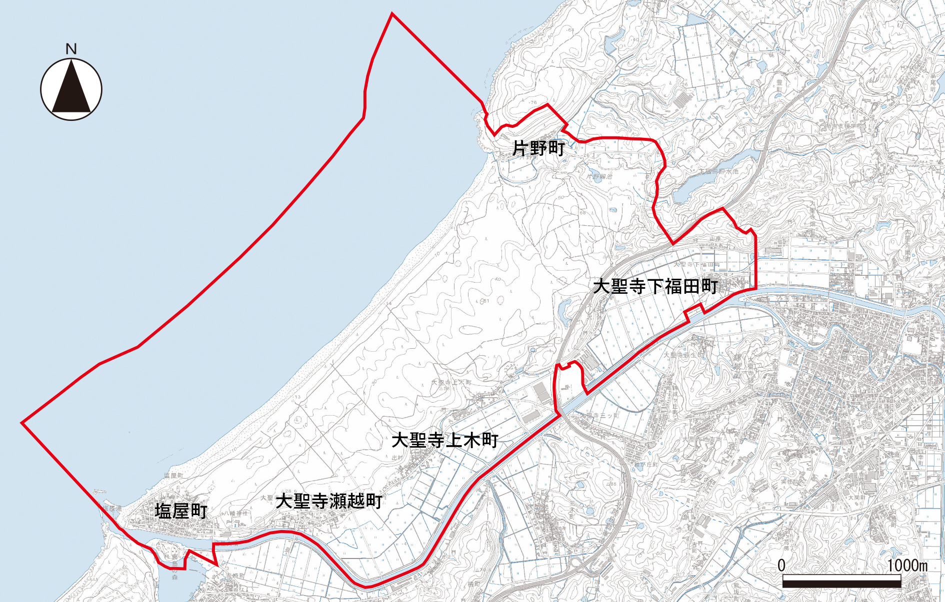 ※加賀海岸地域の範囲