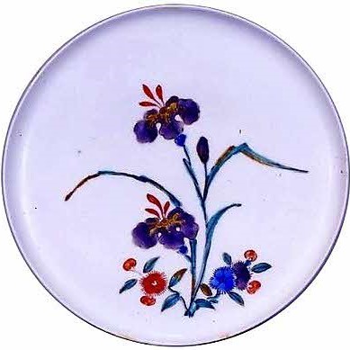 あやめ撫子図皿