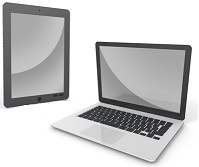 パソコンモニターとノートパソコンのイラスト