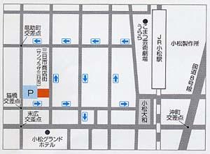 ジョブカフェ石川加賀サテライトの地図