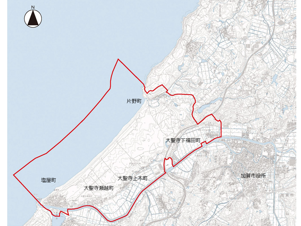 加賀海岸地域の範囲