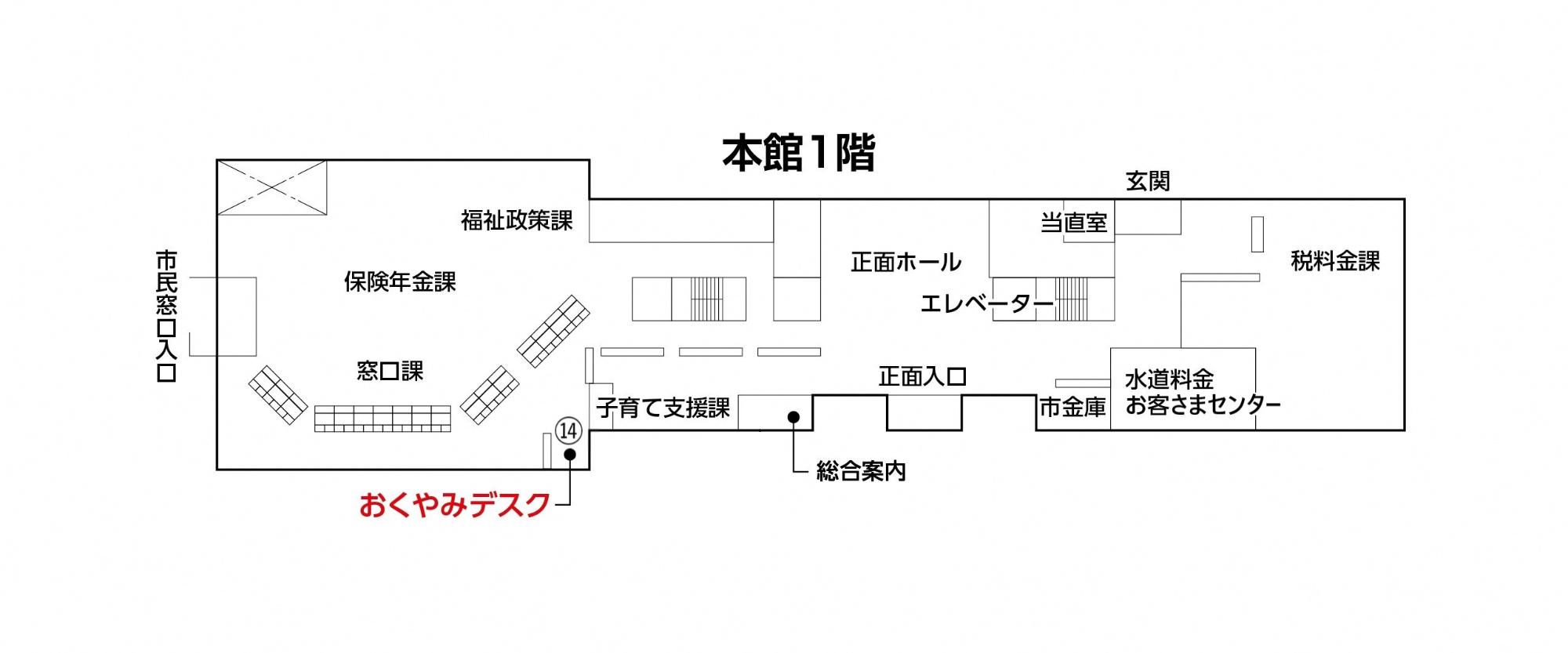 おくやみデスク位置図