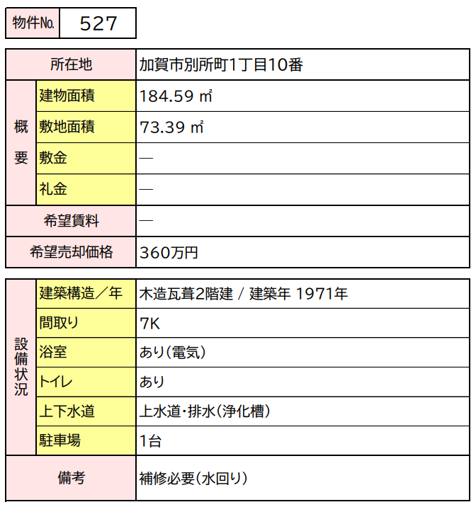 detached 別所町1丁目10番